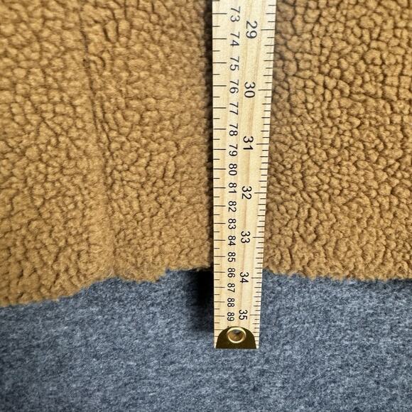 MADEWELL Women’s Bonded Sherpa Cocoon Coat Pockets Brown Size Small - Picture 13 of 13